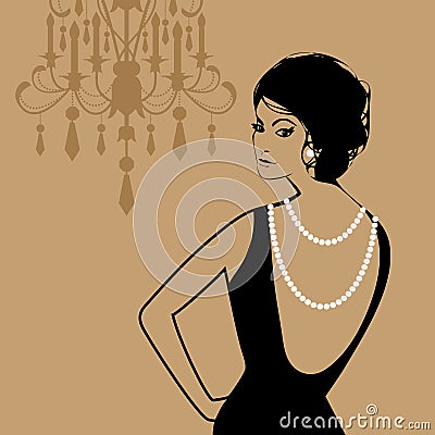 Glamour woman Vector Illustration