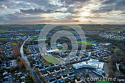 Glanmire village Cork Ireland morning aerial scenery Stock Photo