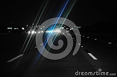 Night Driving Stock Photo