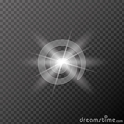 Glare vector eps10. Flash light, sun rays vector eps10. beam effect. Sun rays blick. Stock Photo