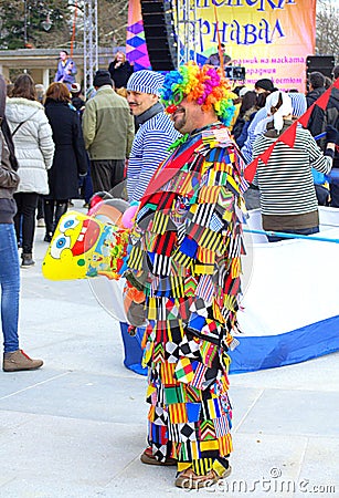 Glaring Carnival clown Editorial Stock Photo