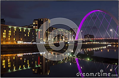 Glasgow by night Editorial Stock Photo
