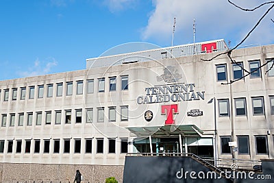 Tennent's Brewery Wellpark Tennent Caledonian exterior of factory Editorial Stock Photo