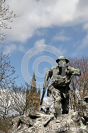 Glasgow, The War Memorial at Kelvingrove Editorial Stock Photo