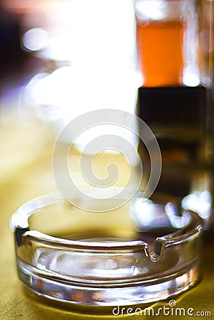 Glass ashtray Stock Photo