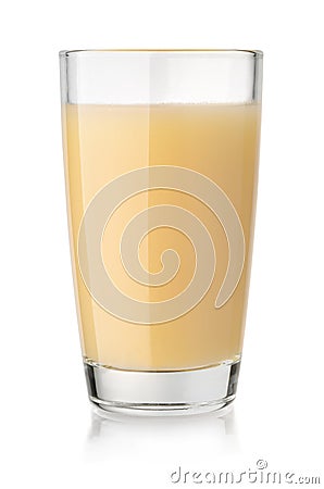 Glass of banana juice Stock Photo