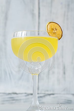 Glass of Bananarama cocktail Stock Photo