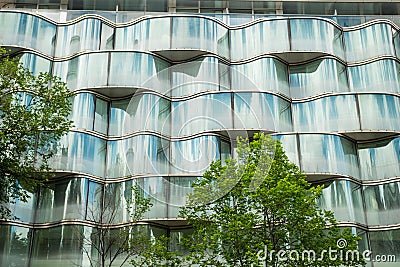 Glass Bands Exterior Of The Iconic Hotel Renaissance In Avenue de Wagram, Paris Editorial Stock Photo