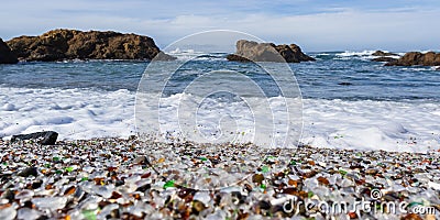 Glass Beach, Fort Bragg California Stock Photo