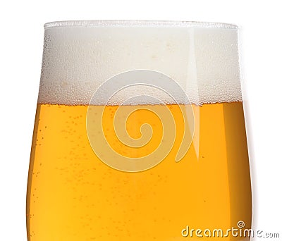 Glass of beer closeup Stock Photo