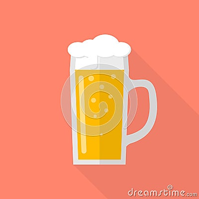 Glass of beer icon Vector Illustration
