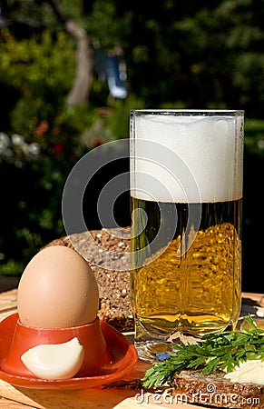 Glass beer with spume Stock Photo