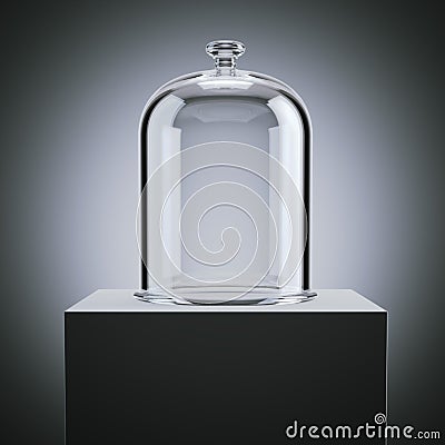 Glass bell. 3d rendering Stock Photo