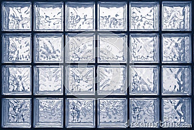 Glass block wall Stock Photo