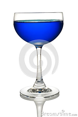 Glass of Blue cocktails color Stock Photo