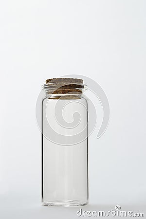 Glass bottle with cork stopper Stock Photo