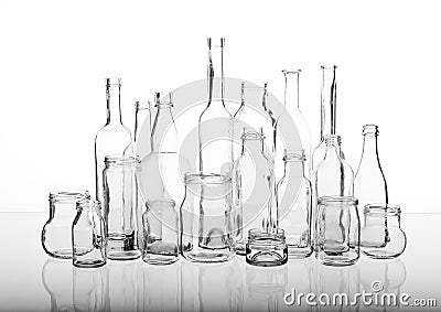 Glass bottles Stock Photo