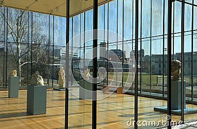 Glass Box at the Cleveland Museum of Art Editorial Stock Photo