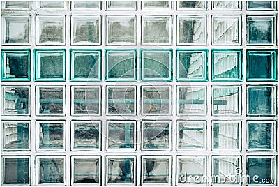 Glass bricks wall. abstract textured background Stock Photo
