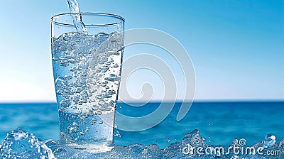 A glass brims with Stock Photo