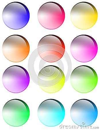 Glass Buttons Stock Photo
