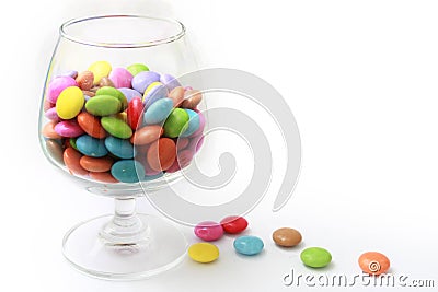 Glass of candies Stock Photo