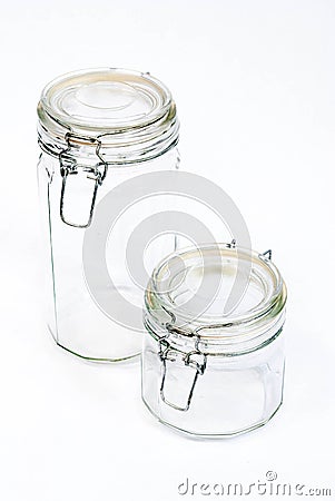 Glass Canisters Stock Photo