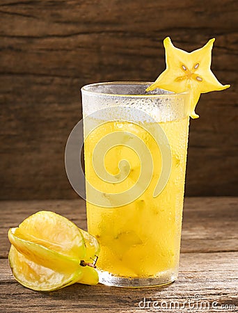 Star fruit juice - Averrhoa carambola Stock Photo