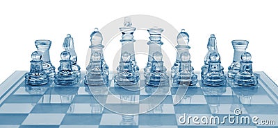 Glass chess Stock Photo