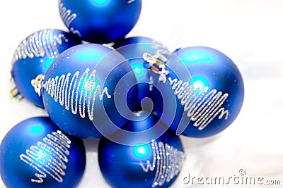 Glass Christmas Ornaments Stock Photo