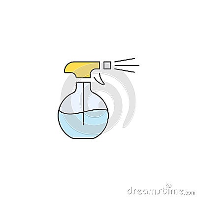 Glass cleaner sprayer bottle vector icon symbol isoalted on white background Vector Illustration