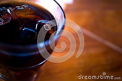 Glass of cocktail with ice. Stock Photo