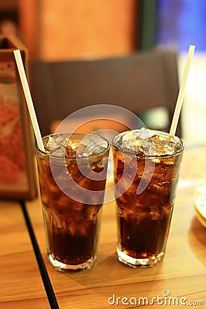 Glass of cola Stock Photo