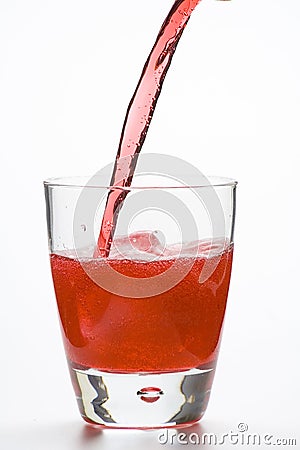 Glass cold martini cocktail isolated Stock Photo