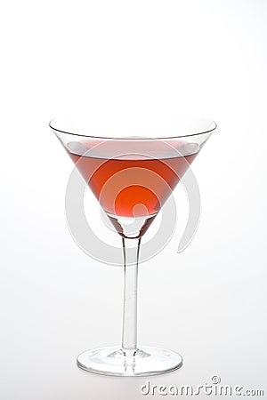 Glass cold martini cocktail isolated Stock Photo