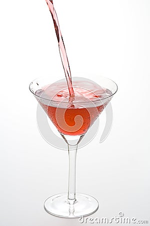 Glass cold martini cocktail isolated Stock Photo