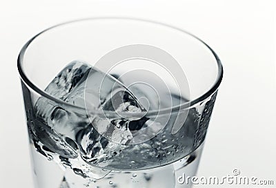 Glass with cold mineral water Stock Photo