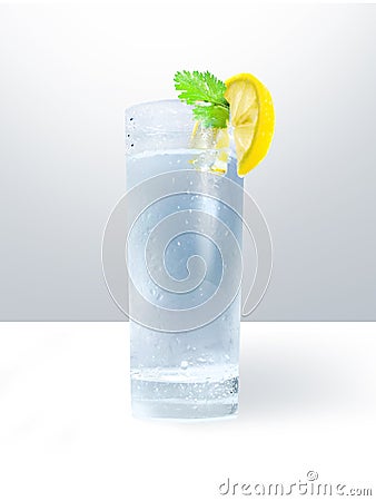 Glass of Cold Water Stock Photo