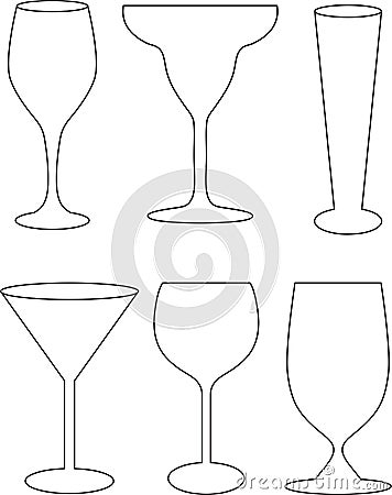 Glass Collection Vector Illustration