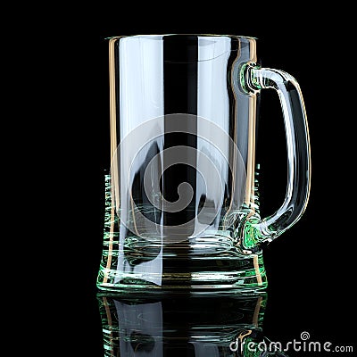 Glass Collection - Beer One. On Black Background Stock Photo