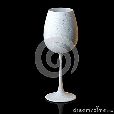 Glass Collection - Chardonnay. On Black Background Stock Photo