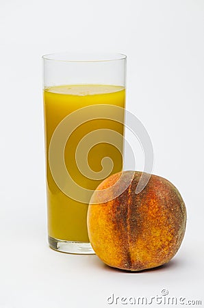 peach and peach juice Stock Photo