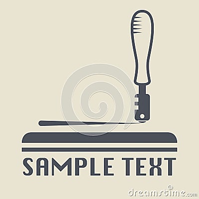 Glass cutter icon or sign Vector Illustration