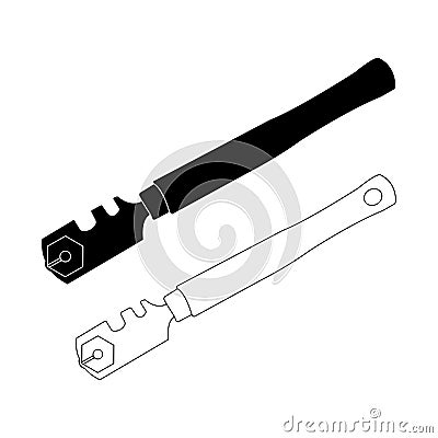 Glass cutter icon Vector Illustration