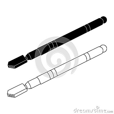 Glass cutter icon Vector Illustration