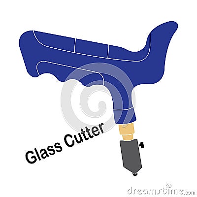 Glass cutter icon Vector Illustration