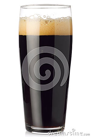 Glass of dark beer Stock Photo