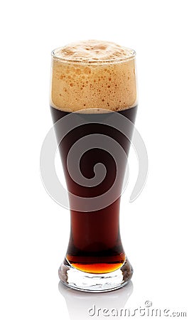 Glass with dark beer Stock Photo