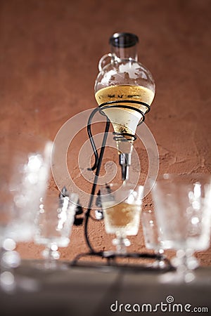 Glass decanter Stock Photo