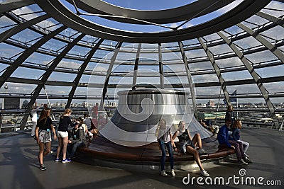 Glass Dome of the Reichstag, Berlin Editorial Stock Photo